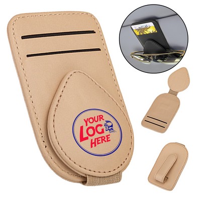 Sunglass Holder Card Slot for Car Visor