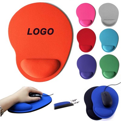 9" Ergonomic Mouse Pad w/Non Slip Wrist Support Base
