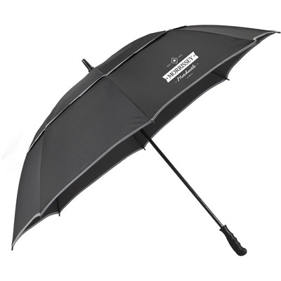 62" rPET Golf Umbrella w/ Reflective Trim