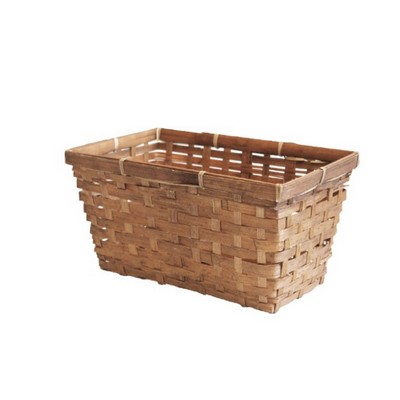 11.5" Brown Bamboo Basket - Empty