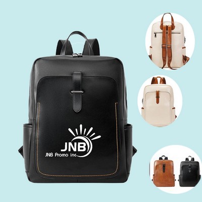 Vegan Leather Laptop Backpack