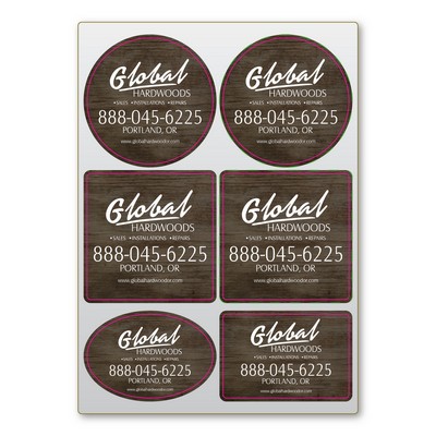 Adhesive Decal Sticker Sheet 5" x 7" - 3.4 Mil