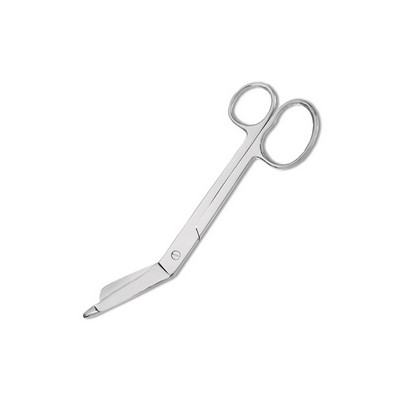 Prestige Medical - 7.25" Bandage Scissors with One Large Ring (Serrated Blades)