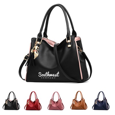 PU Leather Shoulder Tote Bag