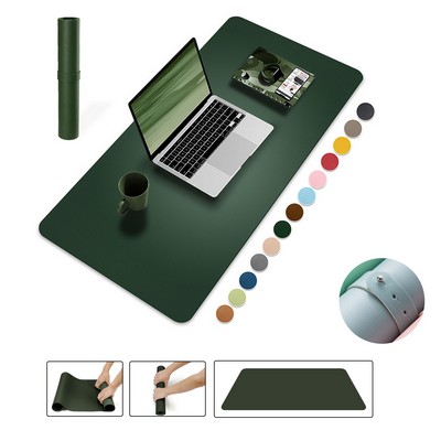 Double-side PU Leather Desk Mouse Pad