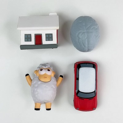 Custom Shape House Car Brain Sheep Stress Ball