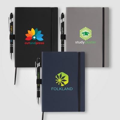 Hemingway Recycled Soft Cover Journal & Pen Set - A5 5.5'' x 8.3'' - Full-Color Inkjet