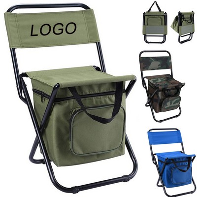 Foldable Camping Chair With Cooler Bag