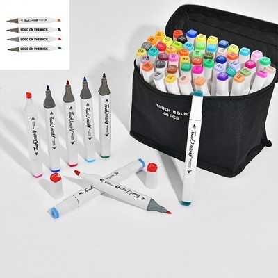 60 Colours Of Double-Ended Markers Set
