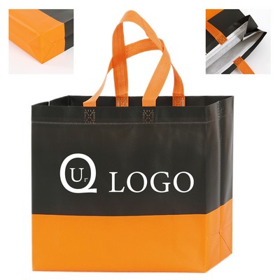 Contrast Design Non-Woven Tote Bag