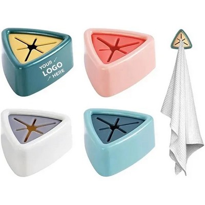 No-punch Push Towel Hook Holder