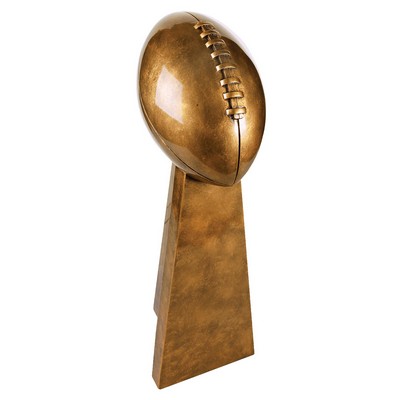 10.25" Antique Gold Football Resin