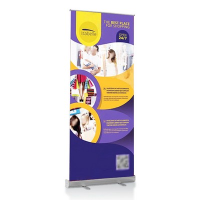32 x 79 Reusable Roller Banner Retractable Banner with Stand for Advertising, Stores, POP UP Booth