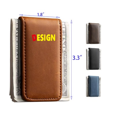 Minimalist Magnetic Leather Wallet