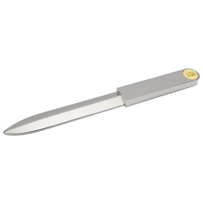 Letter Opener Silver W/ D2 Gold Medallion