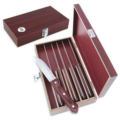 Steak Knife Set W/ Color Medallion