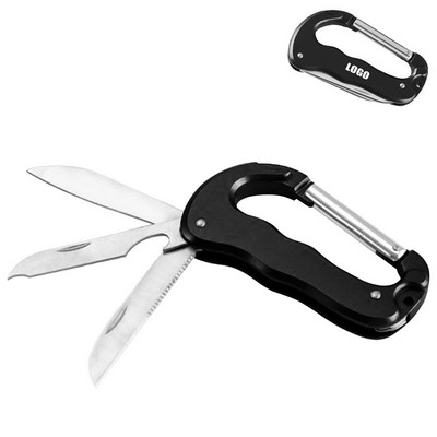 Multi Function Carabiner Knife With Bottle Opener