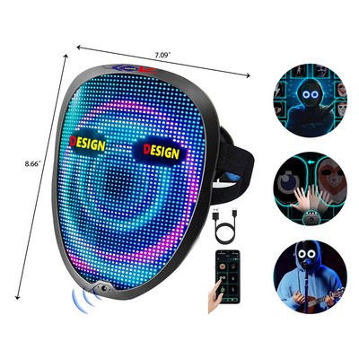 Gesture Sensing LED Lighted Face Transforming Mask
