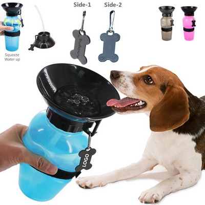 Automatic Water Bottle With Bowl For Dogs 500ml