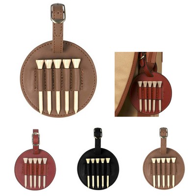 Pu Leather Golf Tee Holder