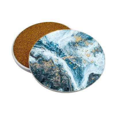 4" Customized Round Ceramic Coaster