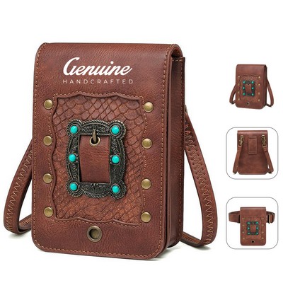 Women's PU Punk Crossbody Bag