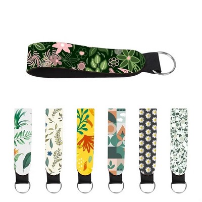 Dye Sublimation Neoprene Wristlet Keychain
