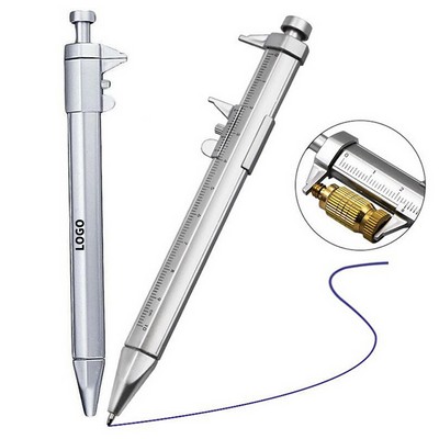 Caliper Ballpoint Pen W/ Ruler Function