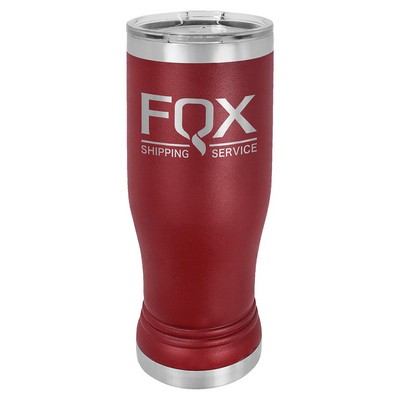Maroon 14 oz. Polar Camel Pilsner with Clear Lid