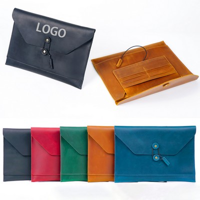 Cowhide Laptop And Document Bag