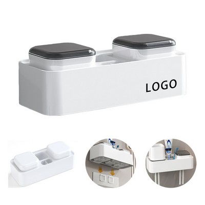 Wall-Mounted Toothbrush Holder Rinse Cup Set