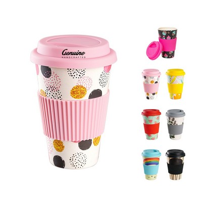 12oz Eco-Friendly Bamboo Fiber Coffee Tumbler