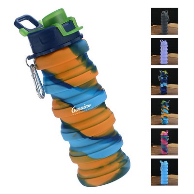 18oz Collapsible Silicone Water Bottle