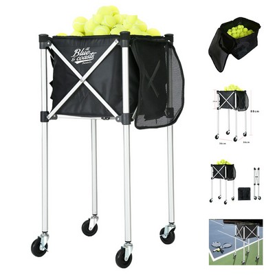 Portable Tennis Ball Hopper with Wheel