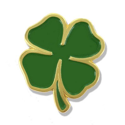 1" Four Leaf Clover Lapel Pin