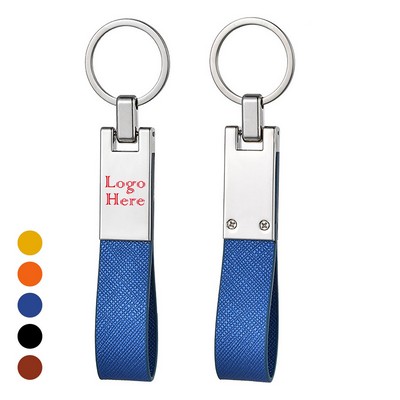 PU Leather Metal Key Tag