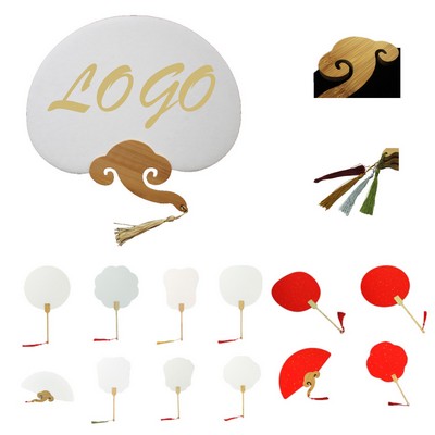 Double-sided thickened Xuan paper blank round fan for DIY calligraphy and painting