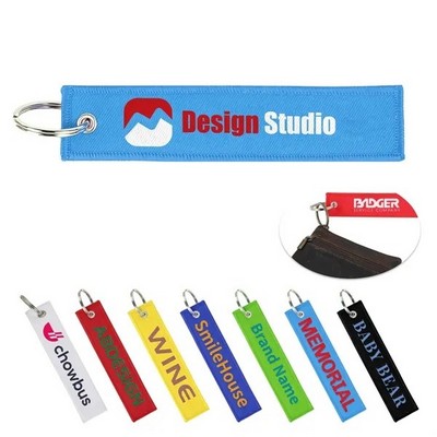 Woven Luggage Keychain Tag