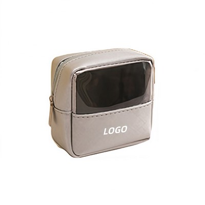 Mini Tote Square Bag Cosmetic Bag PU Waterproof