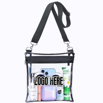 Clear PVC Crossbody Shoulder Bag