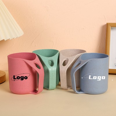 Eco-friendly Wheat Straw Advertising Toothbrush Cup