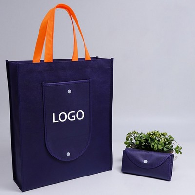 Foldable Non-Woven Tote Bag with Pocket
