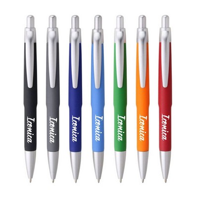 Press ballpoint pen rubber-coated