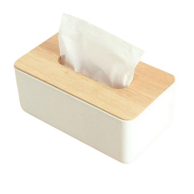 Wooden Tissue Box W/ Slide Cover