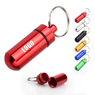 Custom Aluminum Pill Organizer Keychain