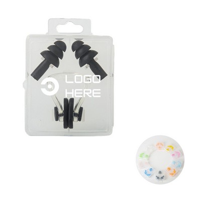Silicone Waterproof Nose Clip and Earplugs Swimming Gear