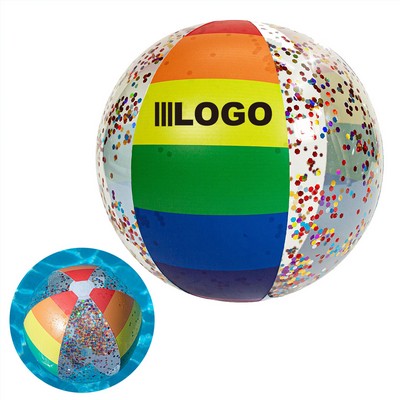 22" Rainbow Sequin Beach Ball