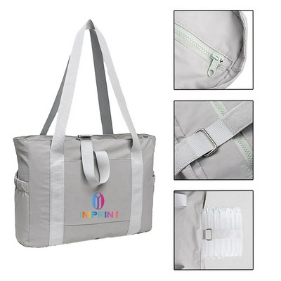 Zippered Nylon Yoga Tote Bag
