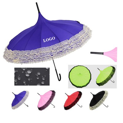 Elegant Lace Pagoda Sun Umbrella