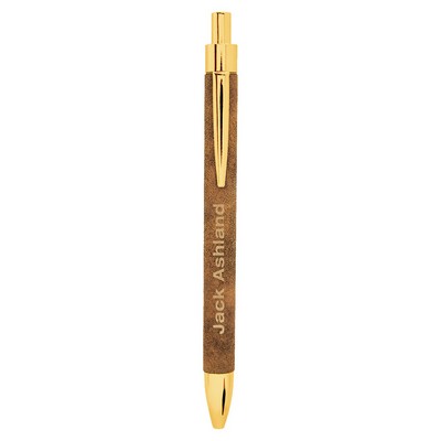 Rustic/Gold Leatherette Pen